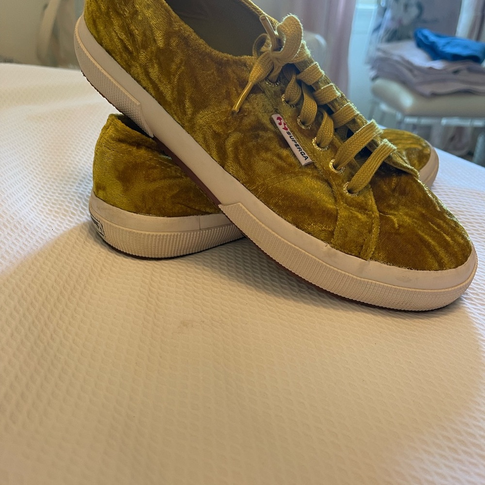 Mustard Yellow Suede Superga